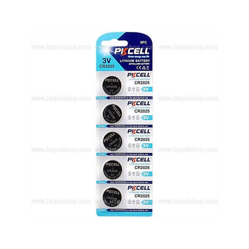 PKCELL CR2025 3V Lithium...
